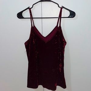 red velvet tank top